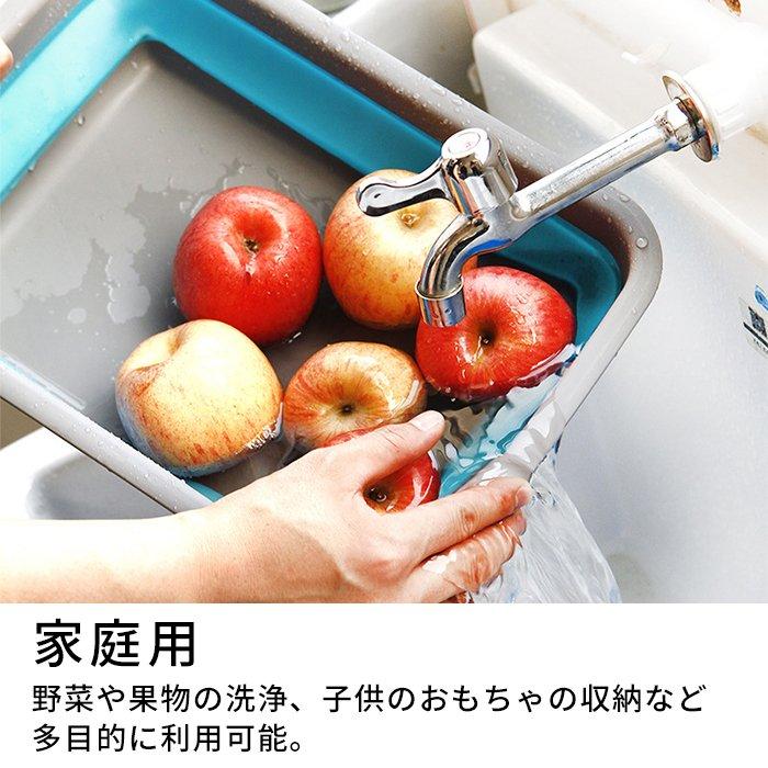 ソフトタブ 折りたたみ 10L 10リットル 柔らかい 収納 バケツ 掃除 清掃 コンパクト 洗濯 洗濯物 アウトドア キャンプ 持ち運び便利 浸け置き G324 | ブランド登録なし | 04