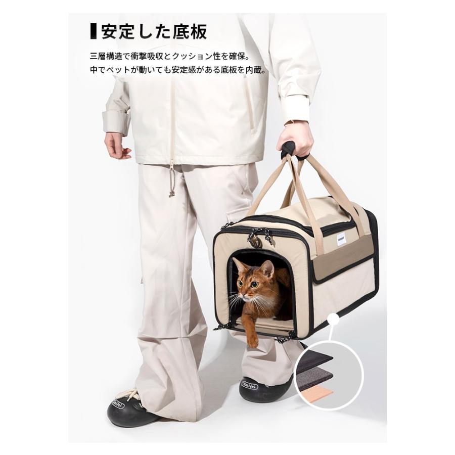 新品未使用HIDREAM ペット用 キャリーバッグ スリング ベージュお出かけ HiDREAM ペットキャリーバッグ ショルダーバッグ 手持ち 斜め掛け 犬
