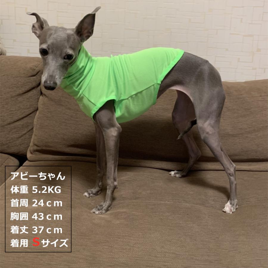 蛍光ピンクメッシュのタンクトップ小さめSサイズイタグレ服犬服