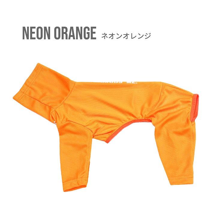 メッシュロンパース(蛍光オレンジ) イタグレ服　犬服 イタグレ 服 メッシュロンパース ネオンカラー 蛍光色 春夏