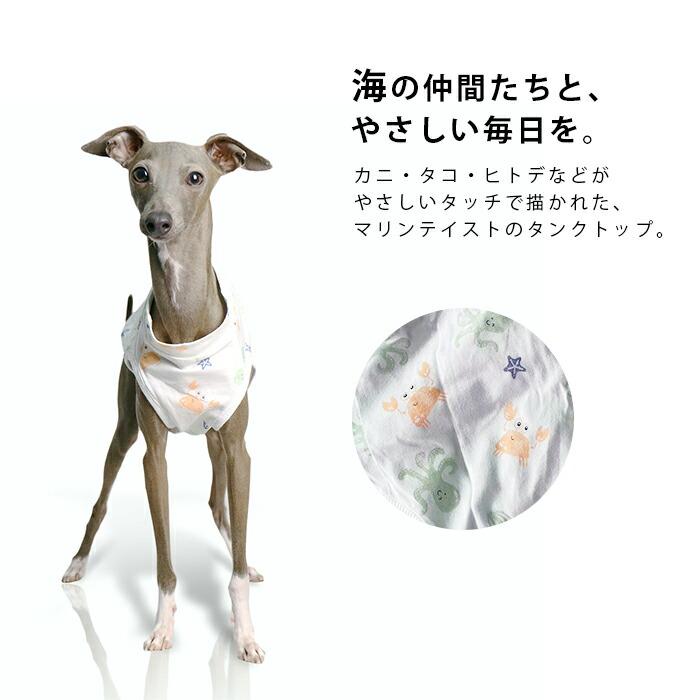 イタグレ タンクトップ ウィペット ミニピン イタグレ服 総柄プリント