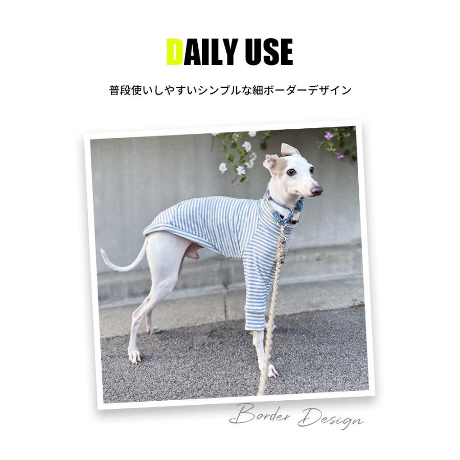 イタグレ服 ハイストレッチ 細ボーダーTシャツ カットソー 長袖Tシャツ