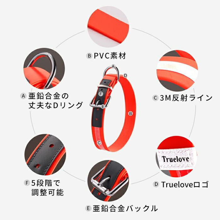 Truelove 防水首輪 リード セット 犬 ウォータープルーフ 犬用 防水リード 首輪 ドッグ ペット 安全 安心 小型犬 中型犬 大型犬 3XS 2XS XS S | Truelove | 03