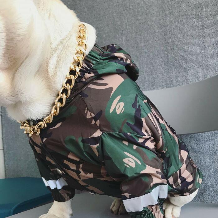 犬 服 フレブル レインコート 迷彩 防水 犬服 ドッグウェア 小型犬