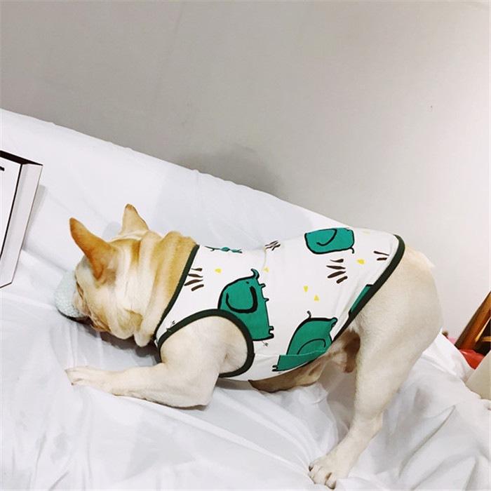 犬 服 夏 タンクトップ フレンチブルドッグ 象さん ゾウさん プリント