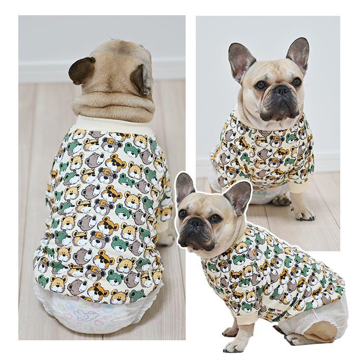 SALE】犬服 秋 冬 トレーナー クマ Tシャツ フレブル フレンチ