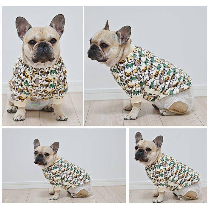 三角模様のロンT  フレブル服　パグ服　犬服　ハンドメイド 三角模様のロンT フレブル服 パグ服 犬服 ハンドメイド Amazon