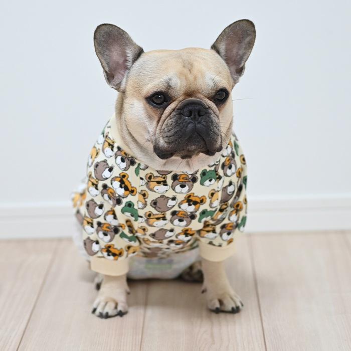 犬服 秋 冬 トレーナー クマ Tシャツ フレブル フレンチブルドッグ