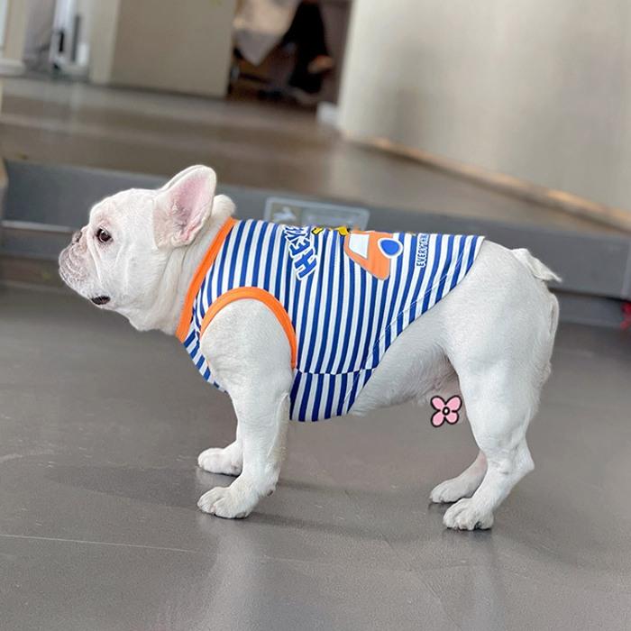 犬服 春 夏 タンクトップ ランニング 可愛い おしゃれ ボーダー マリン