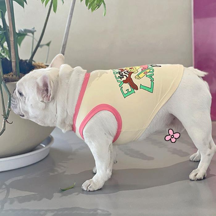 新作 タンクトップ ランニング 袖なし 犬服 春 夏 秋 フレンチ