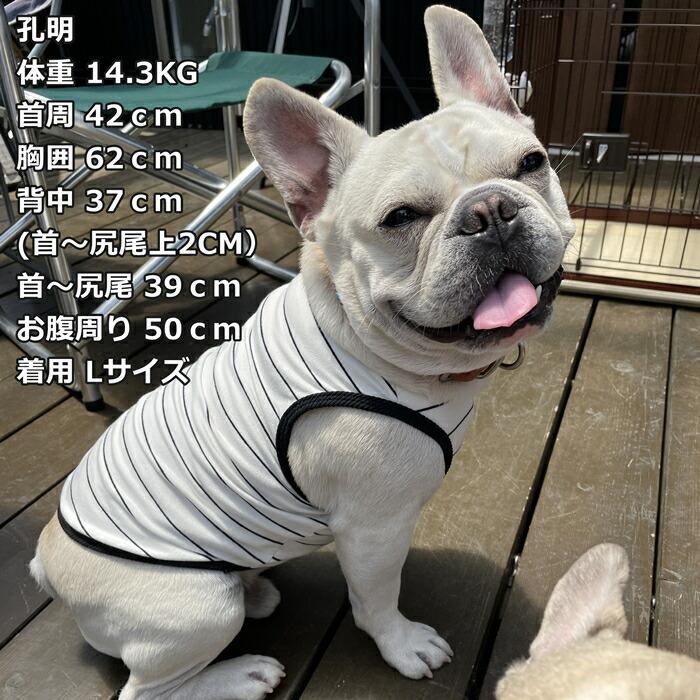 犬 服 夏 タンクトップ フレブルピンク フラミンゴ フレンチブルドッグ