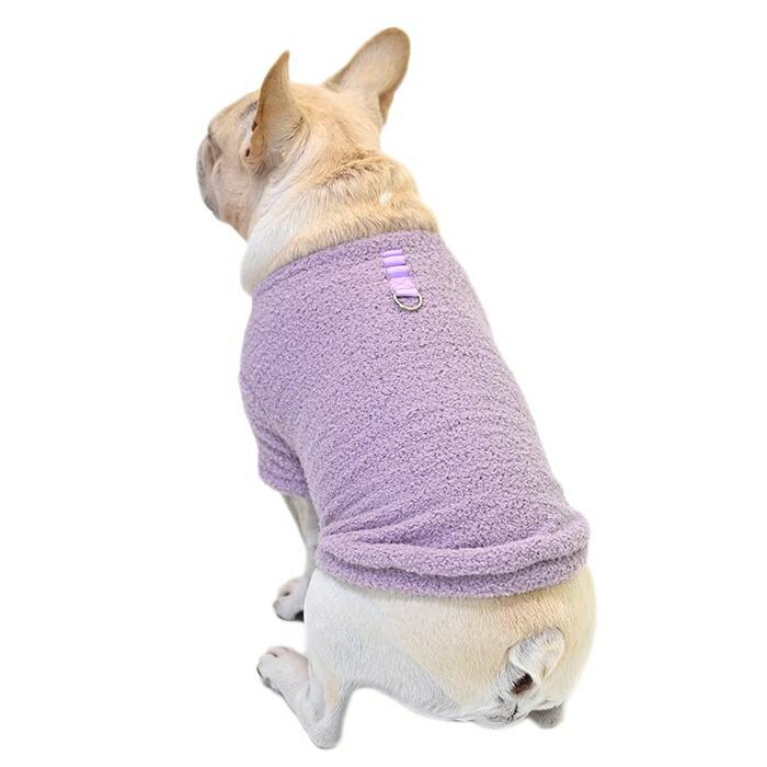 6色展開 ボア トップス Tシャツ ボア素材 犬服 冬 中型犬 フレンチ