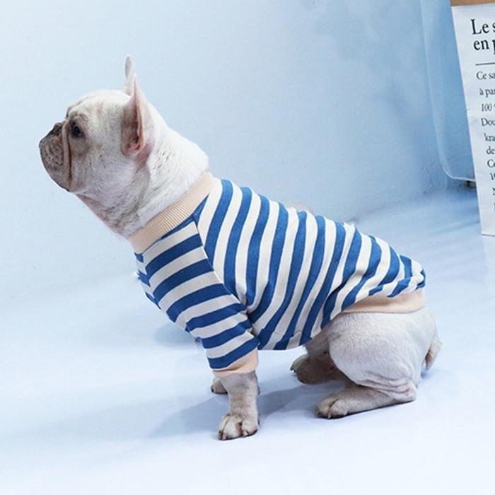 犬 服 夏フレンチブルドッグ フレブル服 中型犬 半袖Tシャツ ボーダー