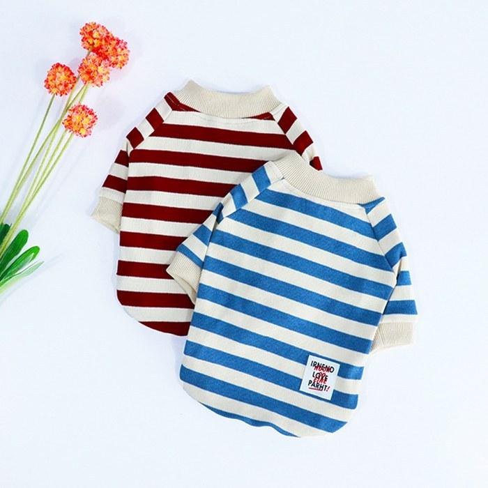 犬 服 夏フレンチブルドッグ フレブル服 中型犬 半袖Tシャツ ボーダー