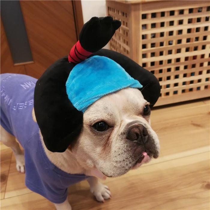 犬　ブルドック　コスチューム　コスプレ　子供　帽子　ハンドメイド　生活発表会　春 犬ブルドックコスチュームコスプレ子供帽子ハンドメイド生活発表会春