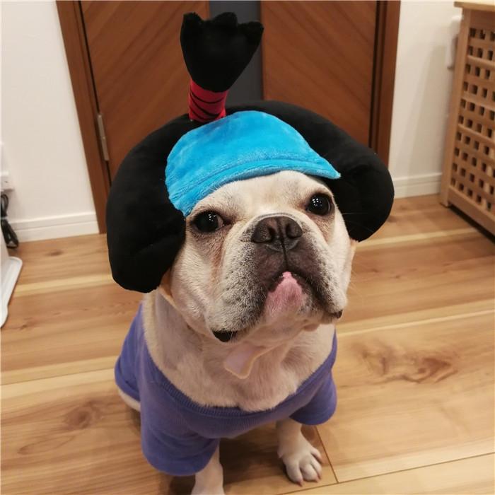犬　ブルドック　コスチューム　コスプレ　子供　帽子　ハンドメイド　生活発表会　春 犬 ブルドック コスチューム コスプレ 子供 帽子 ハンドメイド