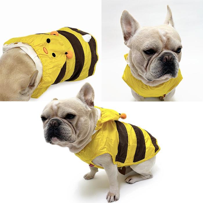犬 服 フレブル ミツバチ フレンチブルドッグ レインコート 防水