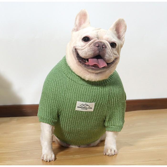 新作 Tシャツ フレンチブルドッグ 服 犬 犬服 モックネック シンプル