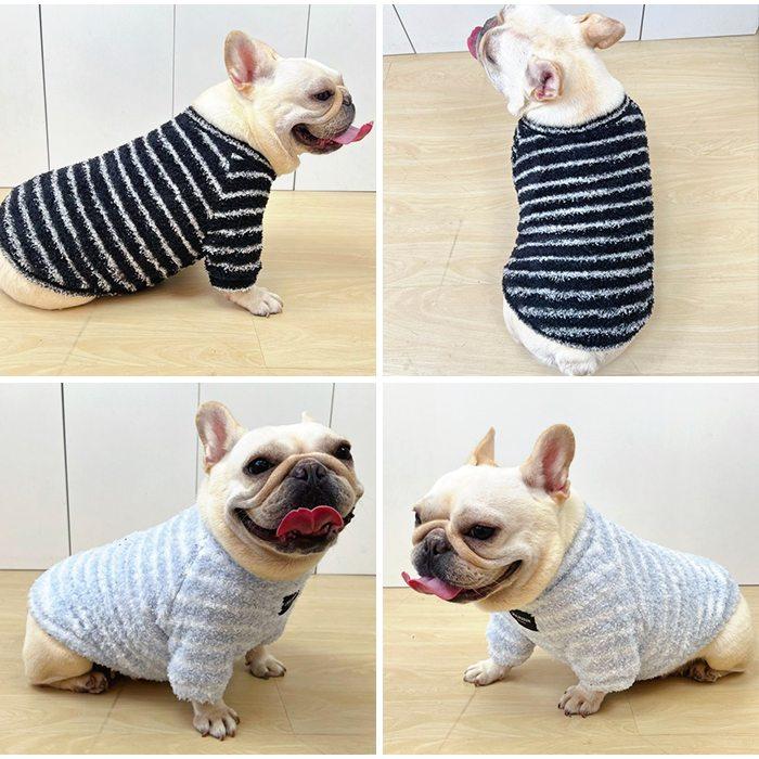 新作 犬服 フレンチブルドッグ モコモコ ボア トップス 秋冬 Tシャツ