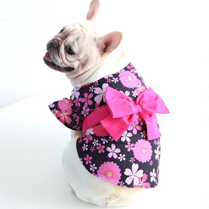 浴衣 犬用 フレンチブルドック服 フレブル ゆかた 薄手 かわいい 和風
