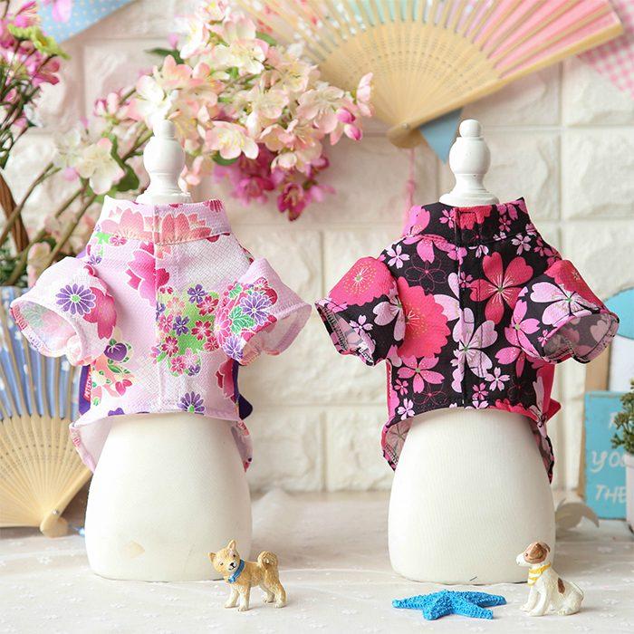 浴衣 犬用 フレンチブルドック服 フレブル ゆかた 薄手 かわいい 和風