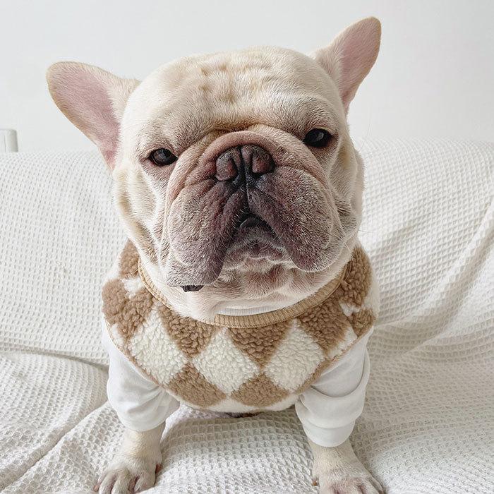 フレンチブルドッグ 犬 服 秋 冬 ボア もこもこ かわいい ベスト