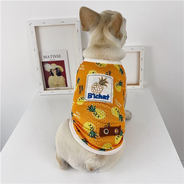 フレンチブルドッグ 夏 涼しい 通気性 パイナップル 涼しいタンク