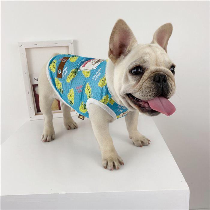 フレンチブルドッグ 夏 涼しい 通気性 パイナップル 涼しいタンク