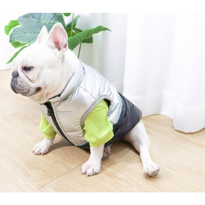 フレンチブルドッグ 服 冬 暖かい ダウンベスト ダウン ジャケット