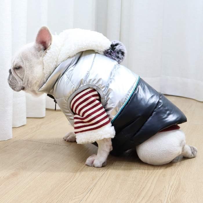 フレンチブルドッグ 服 冬 暖かい ダウンベスト ダウン ジャケット