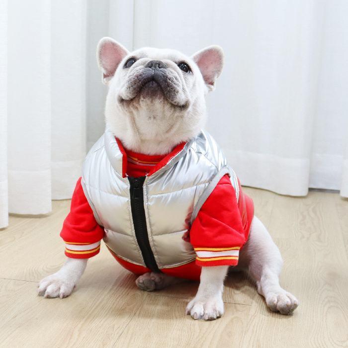 フレンチブルドッグ 服 冬 暖かい ダウンベスト ダウン ジャケット