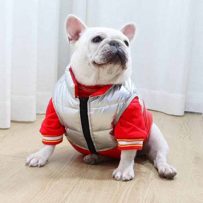 フレンチブルドッグ 服 冬 暖かい ダウンベスト ダウン ジャケット