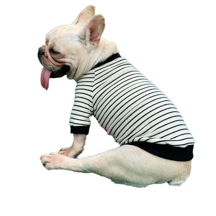 犬 服 フレンチブルドッグ シンプル Tシャツ ボーダー 春 夏 秋 冬