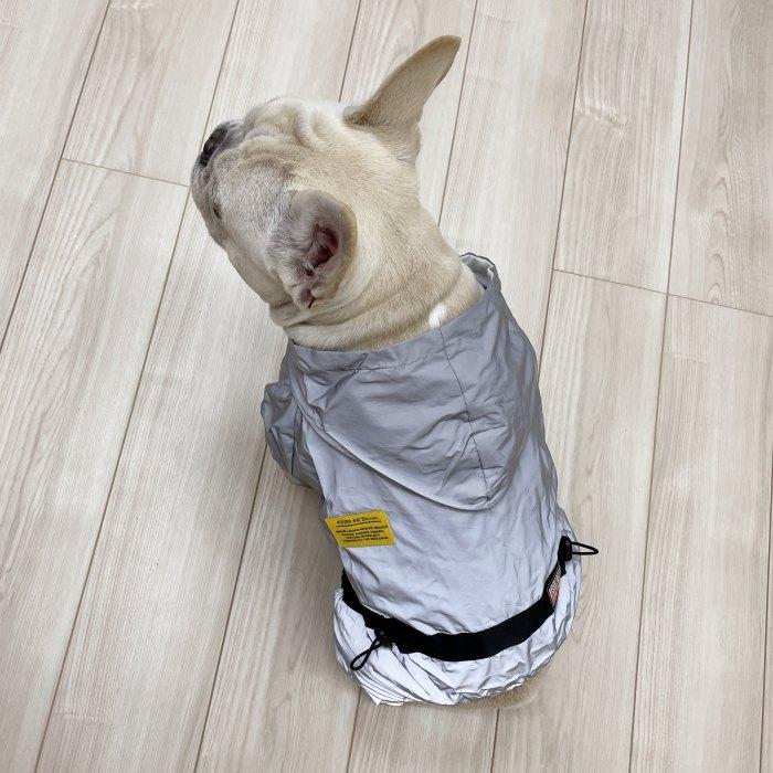 犬 フレンチブルドッグ レインコート カエル 反射素材 防風 防水