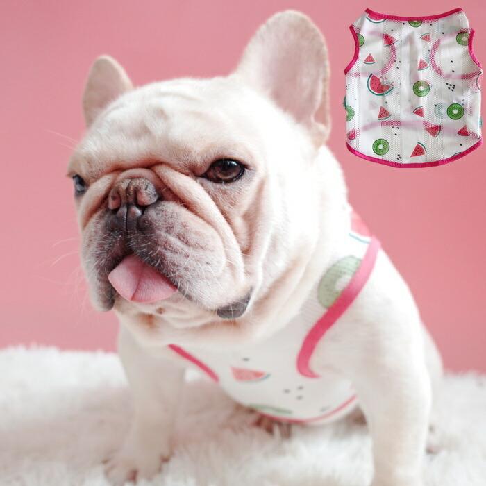 フレンチブルドッグ ペット 服 春 夏 メッシュ タンクトップ 薄手フレブル フルーツ トロピカル 犬 服 紫外線予防 涼しい 可愛い Km368t Bestwear 通販 Yahoo ショッピング