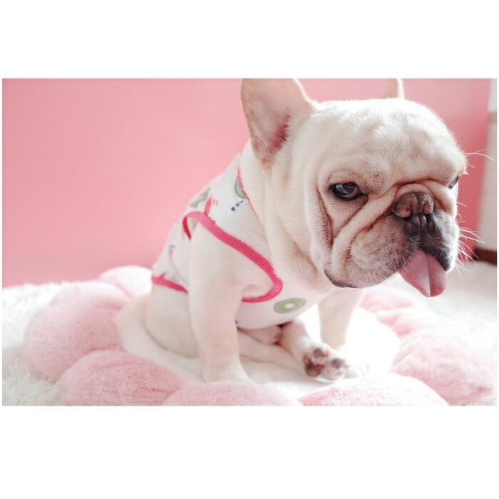 フレンチブルドッグ ペット 服 春 夏 メッシュ タンクトップ 薄手