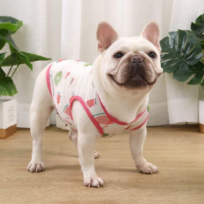 フレンチブルドッグ ペット 服 春 夏 メッシュ タンクトップ 薄手