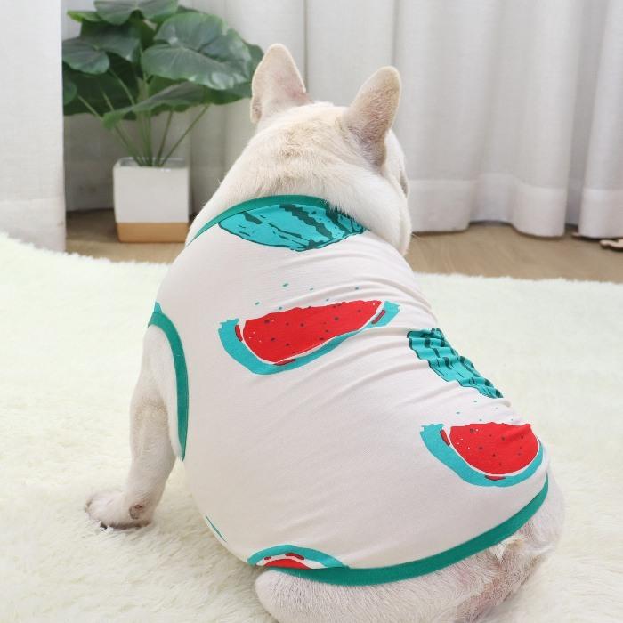 犬 春 夏服 中型犬 フレンチブルドッグ フレブル スイカ 夏 グリーン