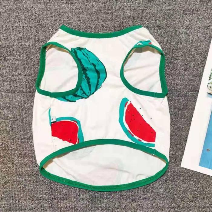 犬 服 スイカ柄トップス タンクトップ すいか 夏服 フレブル フレンチ