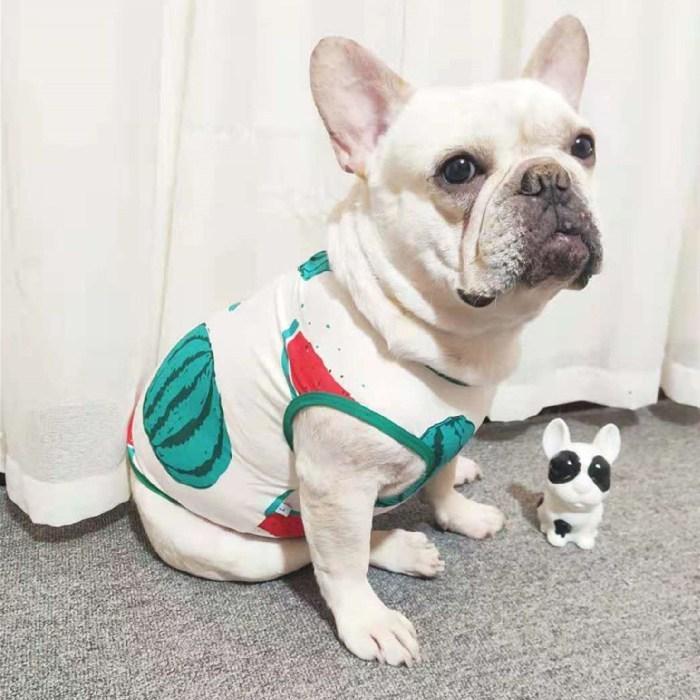 犬 春 夏服 中型犬 フレンチブルドッグ フレブル スイカ 夏 グリーン