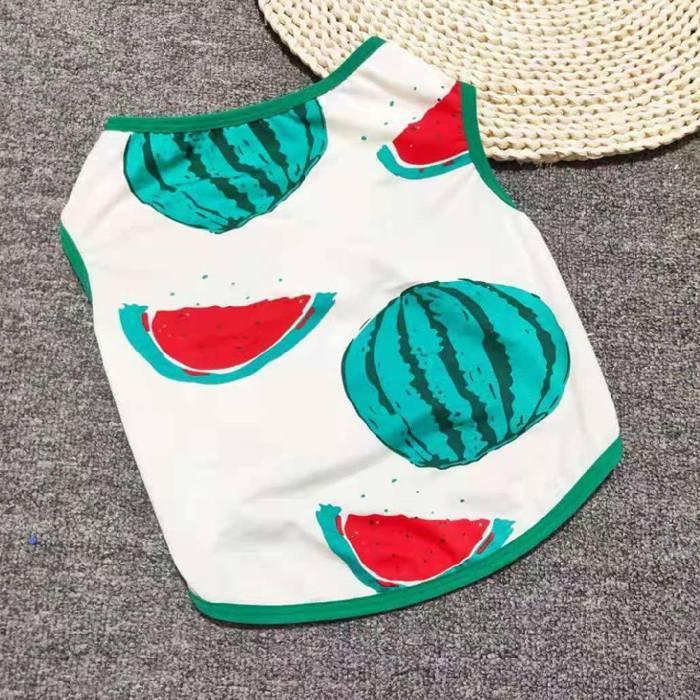 犬 服 スイカ柄トップス タンクトップ すいか 夏服 フレブル フレンチ