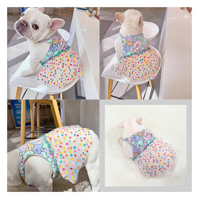 犬服 春 夏 ワンピース フレンチブルドッグ 服 中型犬 小型犬 フレブル