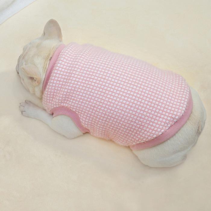 犬服　もこもこシープボアタンクトップ　モカ　冬服　ハンドメイド フレンチブルドッグ 服 犬 冬 もこもこ 暖かい ボア タンク