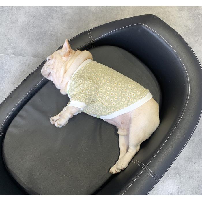 フレンチブルドッグ 服 犬 花柄カーディガン 裏地フリース素材