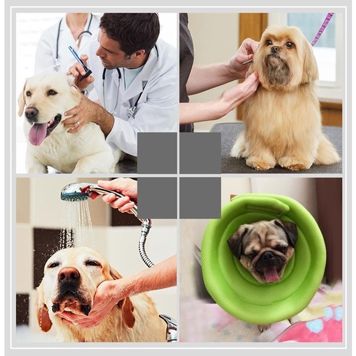 ソフト エリザベスカラー 優しい 柔らかい ストレスフリー 介護犬 面白い 可愛い マジックテープ ケガしない アレルギー KM533G | ブランド登録なし | 02