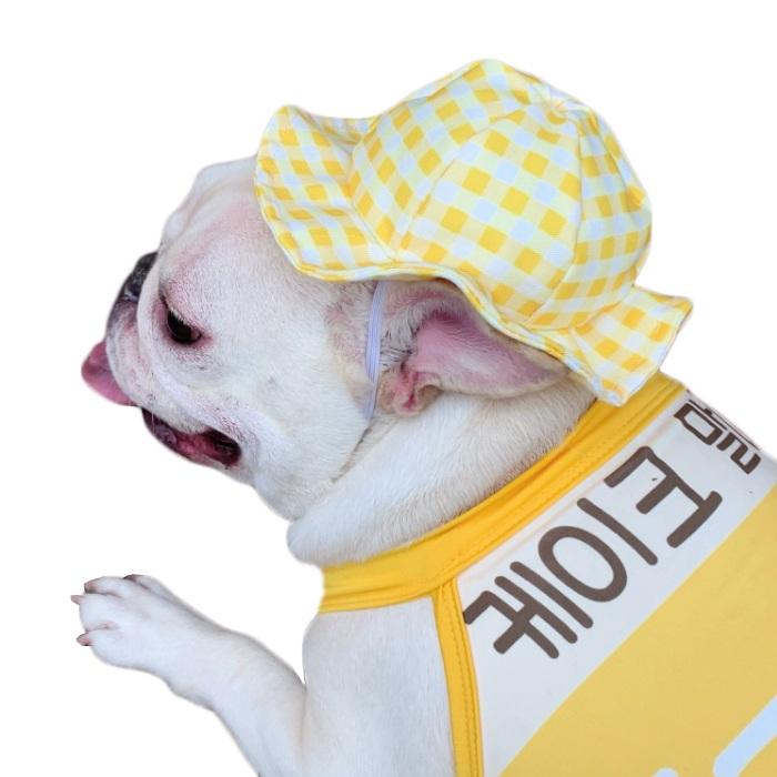 ペット帽子 犬 猫用 かわいい フレンチブルドック アクセサリー 調節