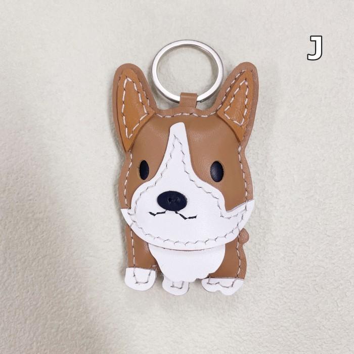 本革 キーホルダー フレンチブルドッグ 雑貨 グッズ キーホルダー アニマル 動物 犬 コーギー  犬 キーリング バッグチャーム KM592G｜bluedays｜11