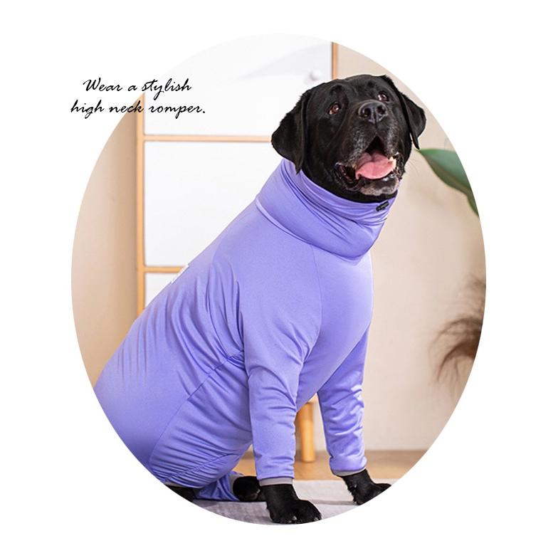 犬服 ハイネックロンパース 大型犬 中型犬 ラッシュガード 日除け