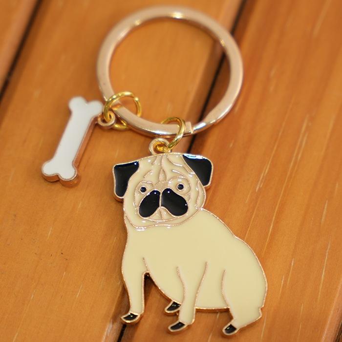 パグ キーホルダー 雑貨 グッズ アニマル 動物 犬 キーリング キー
