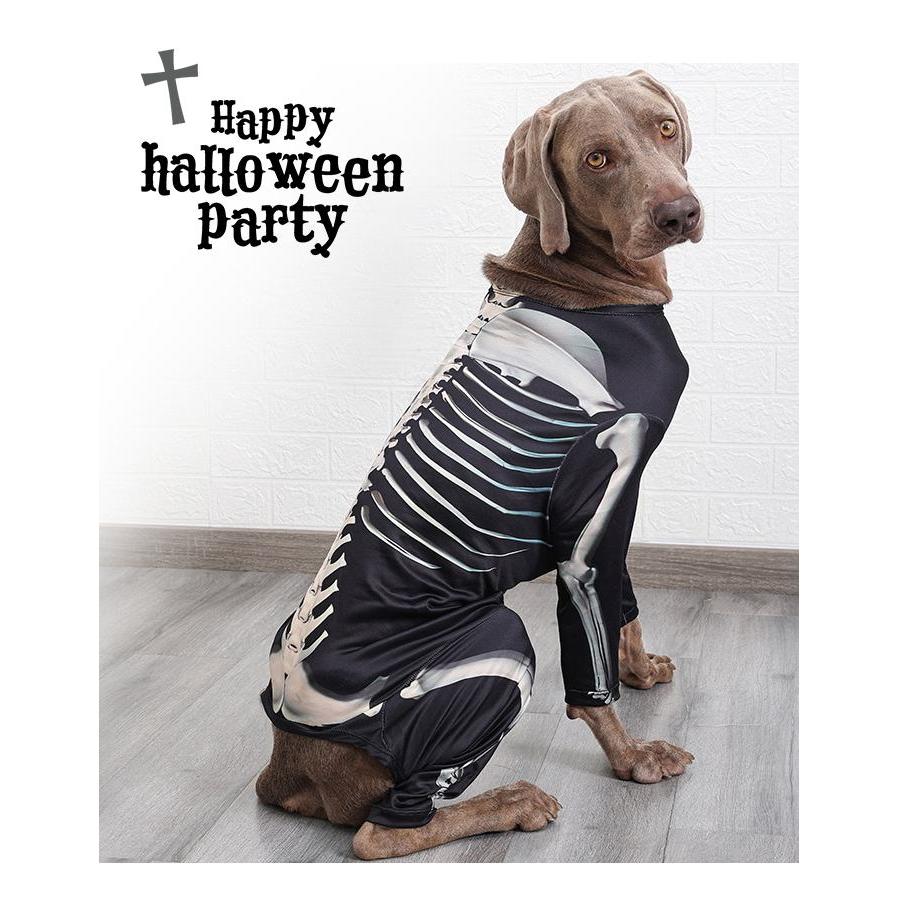 犬 猫 ハロウィン 服 コスプレ 骸骨 ガイコツ スカル コスチューム